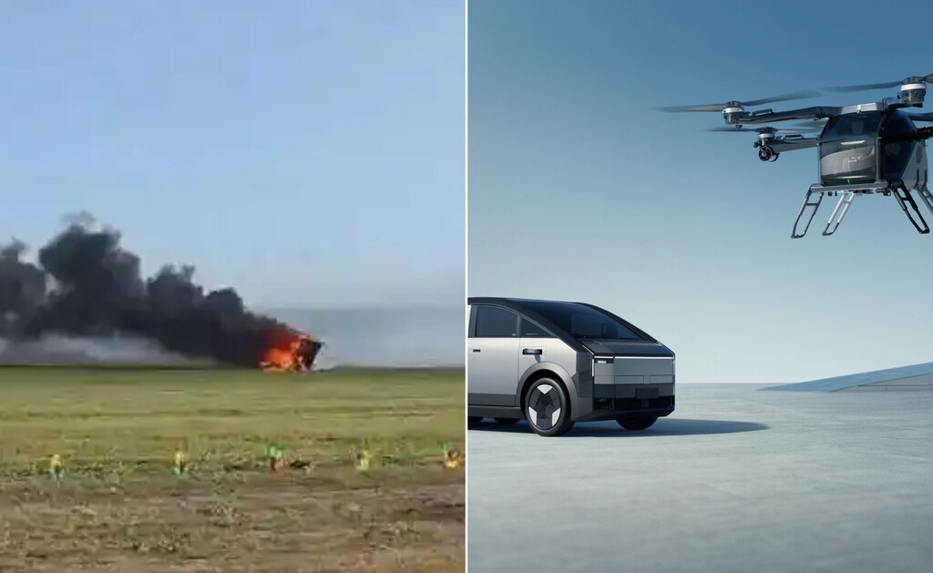 Dos vehículos de Xpeng AeroHT chocaron en el aire y uno acabó envuelto en llamas: un accidente que golpea sus ambiciones