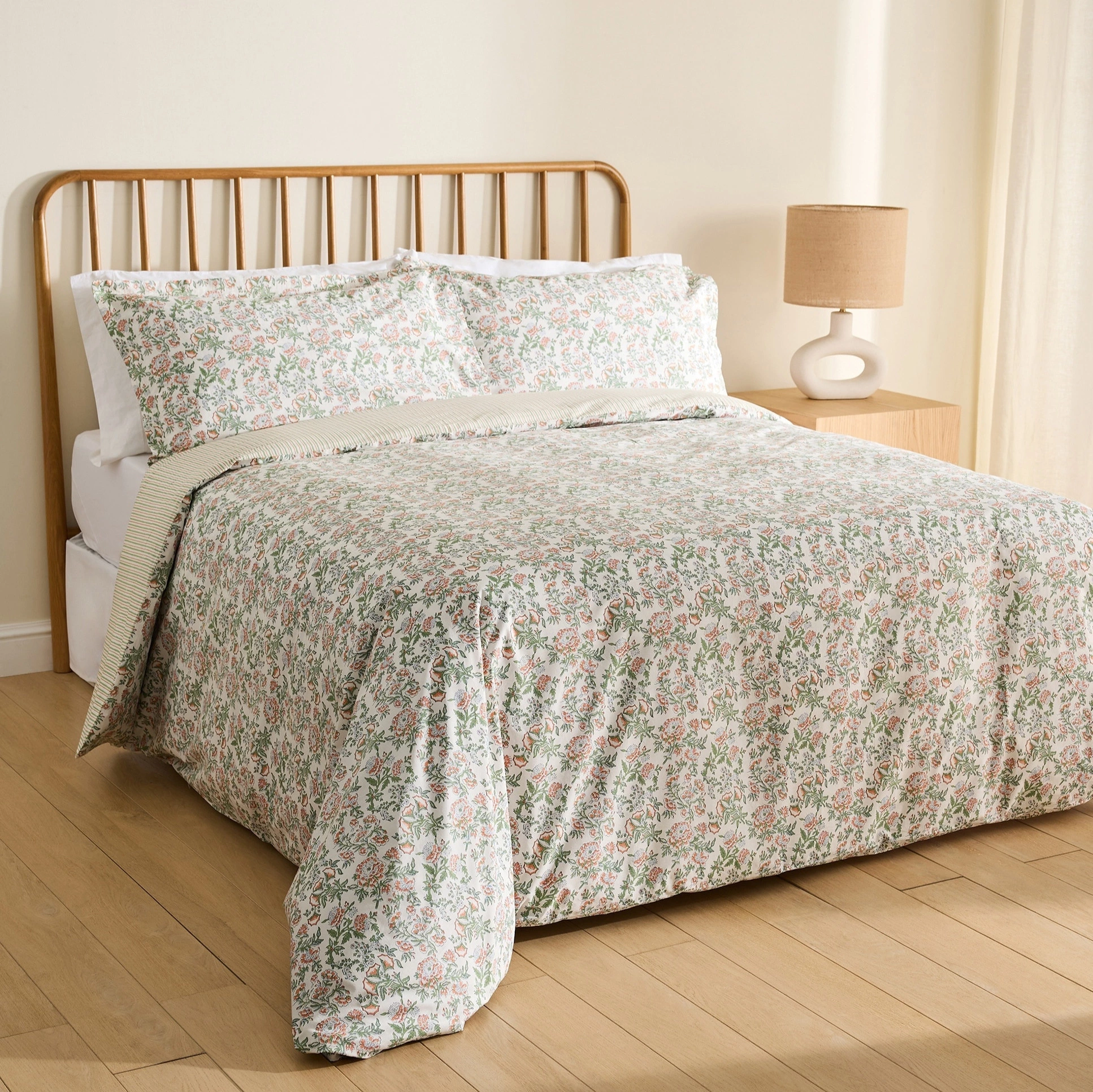 Juego de funda nórdica algodón Le Ciel - Rosa Cama 90 cm