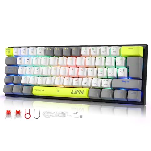TERPORT Z11 Teclado Mecánico RGB de Español de 62 Teclas