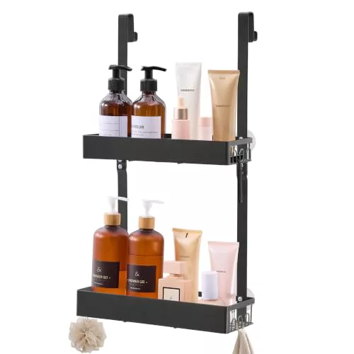 SONGMICS Estantería de Ducha Colgante, Acero | Organizador de Baño Colgante