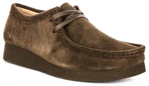 Clarks - WallabeeEVO, Zapatillas De Las Mujeres, Olive Suede,