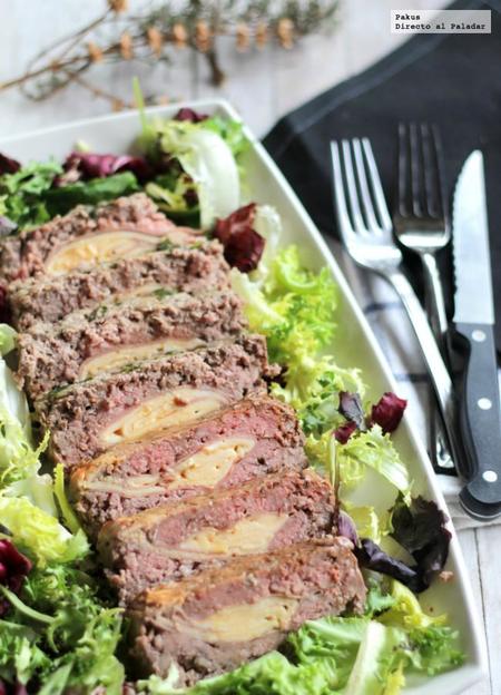 Fiambre de carne picada, mortadela de Bolonia, tortilla y caramelo. Receta