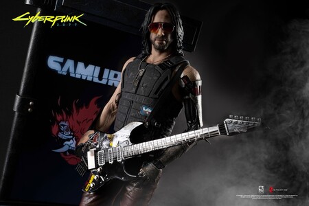 Por 900 dólares podrás tener en tu casa a Johnny Silverhand, el personaje de Keanu Reeves en Cyberpunk 2077, con esta enorme figura