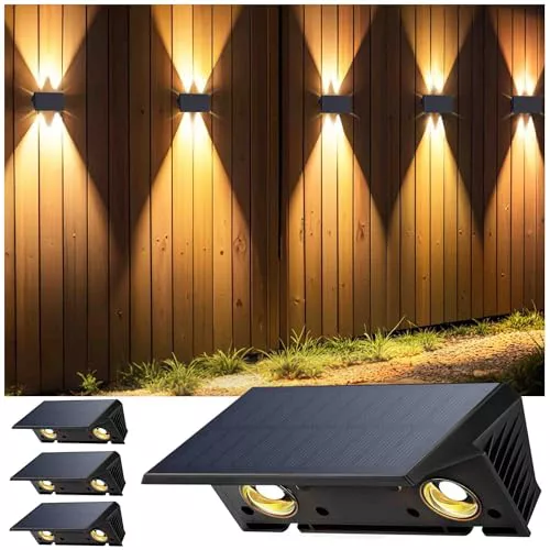 IIRARA Aplique Solar Exterior, pack de cuatro