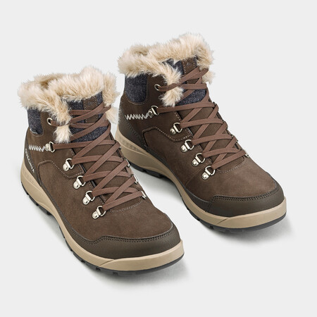 Botas De Nieve Y Apreski Impermeables De Piel Mujer Quechua Sh500 1
