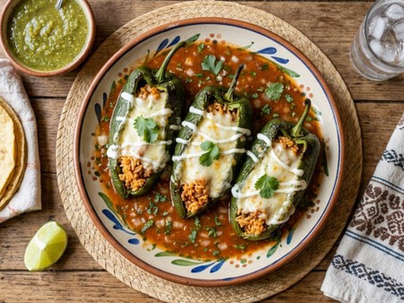 Cómo hacer chiles rellenos de arroz y frijoles con queso: receta sin capear y con pocos ingredientes
