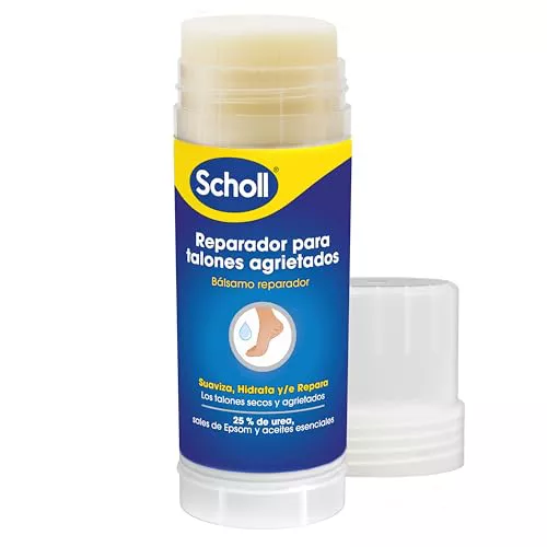Dr. Scholl's Bálsamo Reparador para talones agrietados - Suaviza, Hydrata y/e Repara los talones secos y agrietados - un 25% de urea, sales de Epsom y aceites esenciales