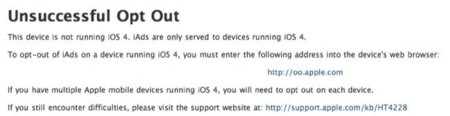 Cancela el envío de información de tu equipo iOS 4 a Apple