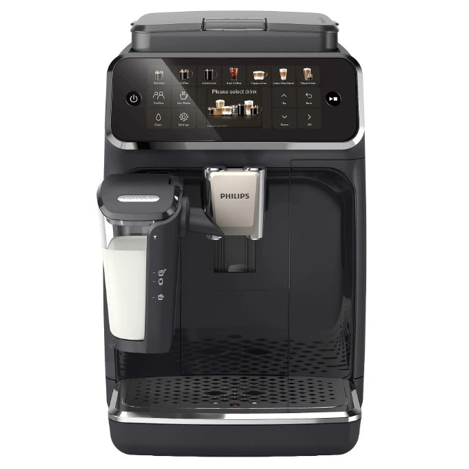 Cafetera superautomática - Philips EP4441/50, LatteGo, SilentBrew, 20 Bebidas, 15 bar