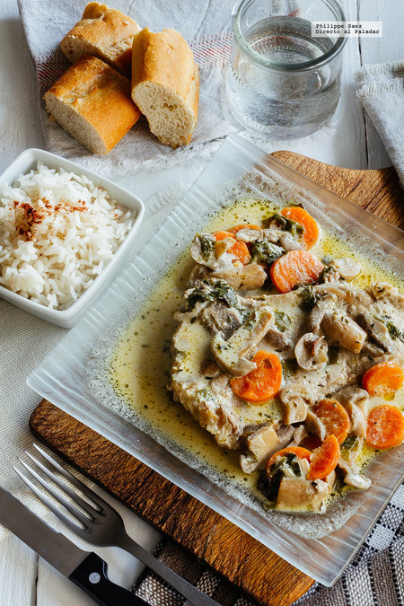 Chuleta de ternera en salsa de mostaza. Receta fácil