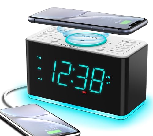 Radio Despertador con Carga inalámbrica