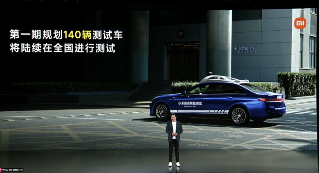 Xiaomi enseña por primera vez en movimiento su futuro coche eléctrico y autónomo. Esto es lo que sabemos