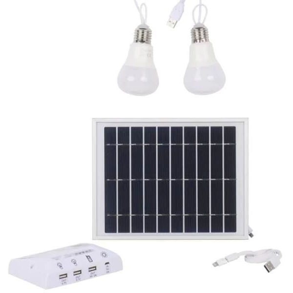 Kit solar fotovoltaico para iluminación y carga de móviles ARTE CONFORT Hidra

