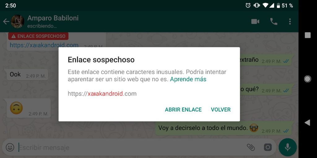 Whatsapp Enlace Sospechoso