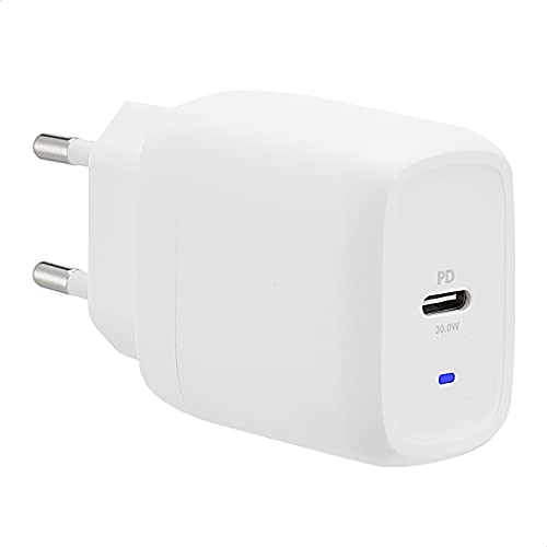 Amazon Basics Cargador de pared de 1 puerto USB-C para tablets y teléfonos móviles, 30 W