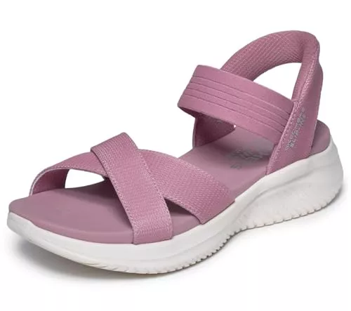 Skechers Sandalia Ultra Flex 3.0 para mujer, Never Better, rosa fucsia, 36 EU