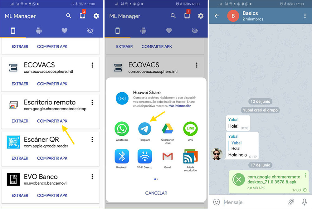 Cómo compartir una aplicación Android como APK