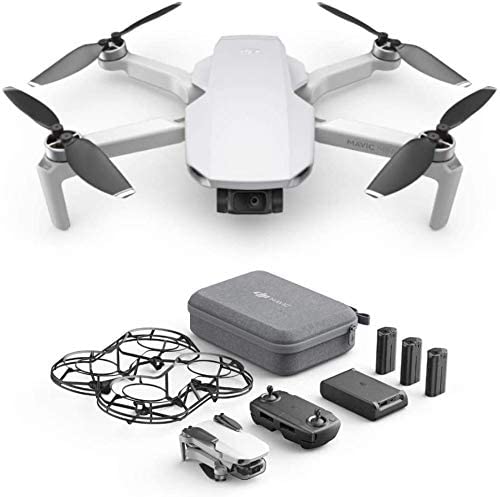 DJI Mavic Mini Combo CP.MA.00000124.01, Dron Ultraligero y Portátil, Duración Batería 30 Minutos, Distancia Transmisión 2 Km, Gimbal 3 Ejes, 12 MP, Video HD 2.7K, 3 Baterías (Enchufe EU)