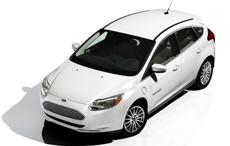 Ford Focus Eléctrico desde arriba