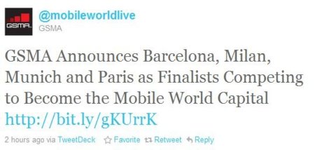 Barcelona competirá con Milán, Munich y París por los próximos Mobile World Congress