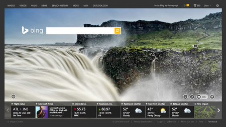 Bing añade a la portada de su buscador tarjetas de información basadas en nuestros intereses