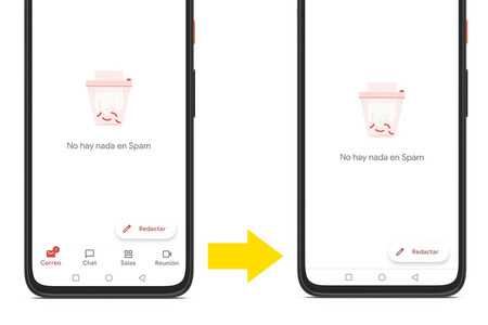 Cómo quitar todas las pestañas de Gmail: así se eliminan 'Chat', 'Salas' y 'Reunión'