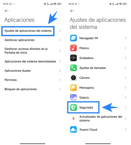 Accesos Directos Xiaomi