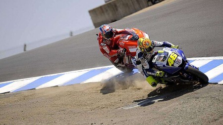 Rossi Stoner Laguna Seca Motogp 2008