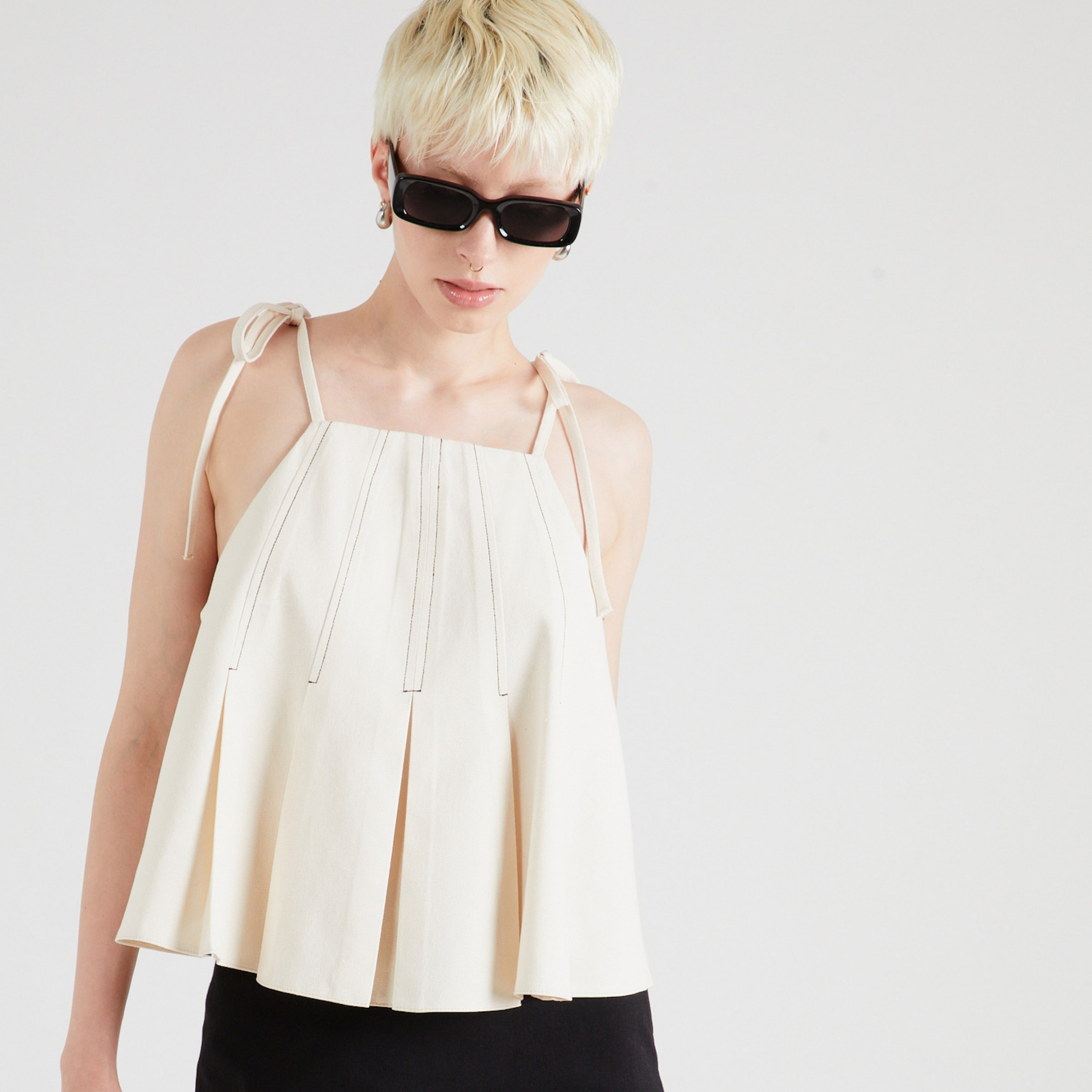 Top TOPSHOP en Blanco Lana