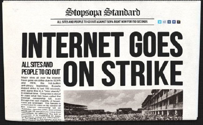 Huelga contra la SOPA