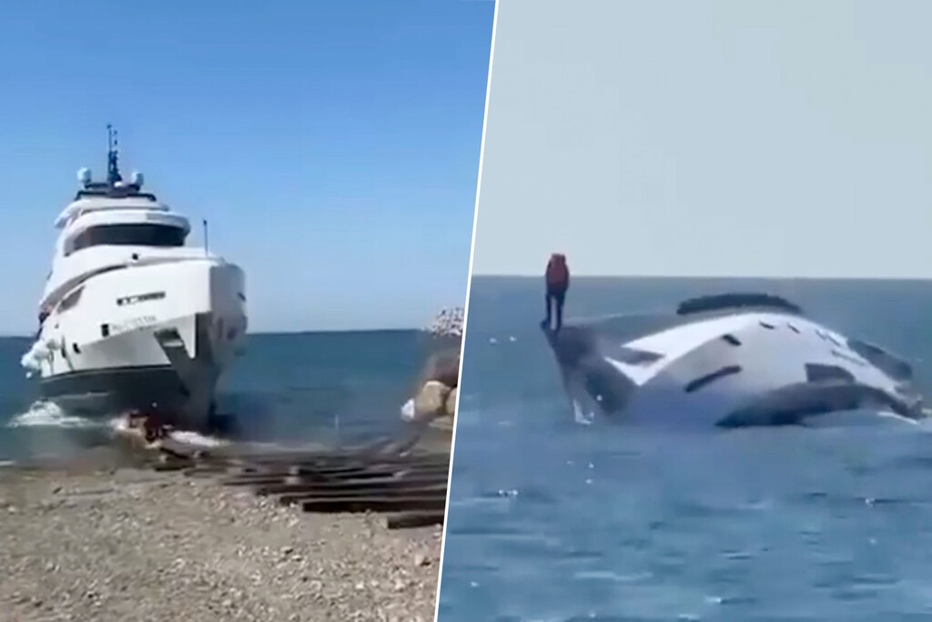 La botadura más corta de la historia: un yate de lujo de un millón de dólares se fue a pique a solo 200 metros del muelle 