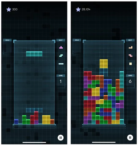 テトリスのゲームプレイ