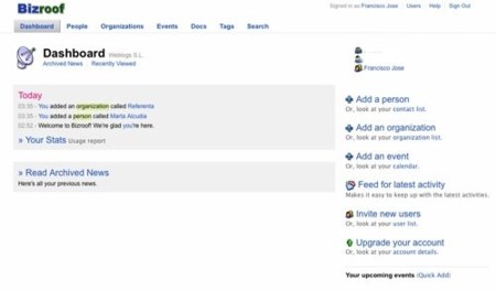 Bizroof, sencillo y práctico CRM