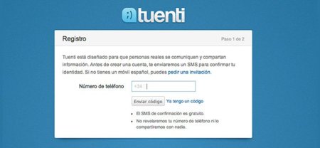 Tuenti, disponible sin invitación para todos los que den su teléfono móvil al registrarse
