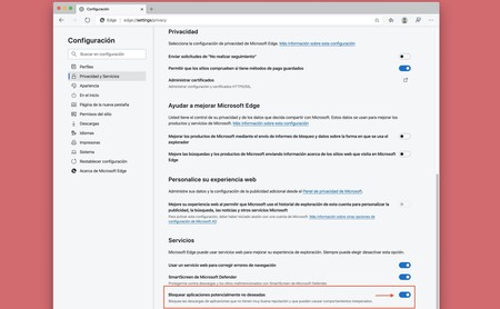 Microsoft Edge bloqueará la descarga de aplicaciones 