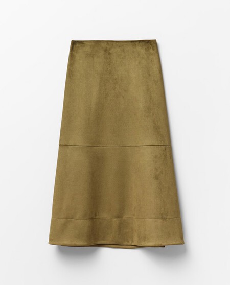 Falda Larga Ante Bonita Barata Elegante