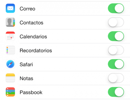 Ajustes iCloud