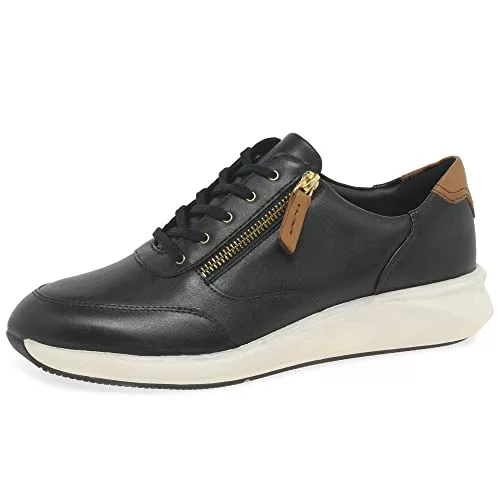 Clarks Un Rio Zip Leather, Zapatillas Mujer