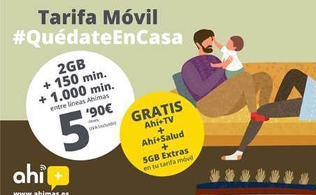 Móvil, televisión y servicio de telemedicina, nueva tarifa de Ahímas por 5,90 euros