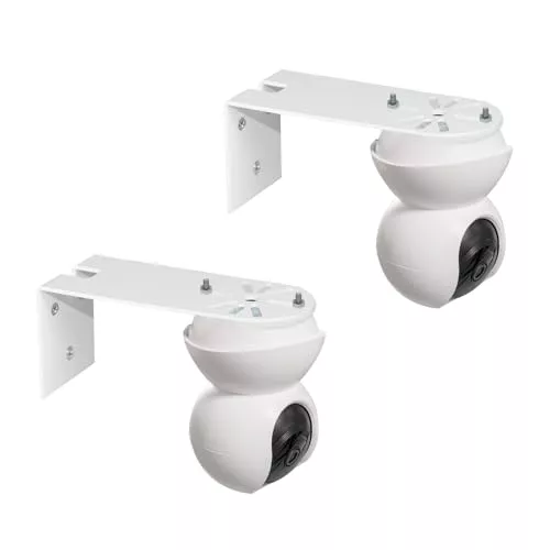 TEKCAM Soporte de Pared de Metálico Compatible con TP-Link Tapo C200/ C210/ C220/ Tc70, Kasa Ec70/ Kc410s Cámara Vigilancia, Soporte de Techos para Cámara Vigilancia Interior (2 Piezas)