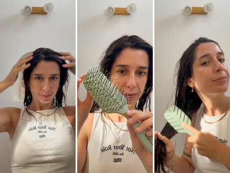 Peinar Ondas Naturales Pelo Ondulado Metodo Lavado Peinado Producto Fijador Sin Secar