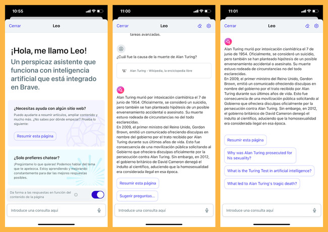 He probado el nuevo asistente con IA de Brave y ha ganado muchos puntos ...
