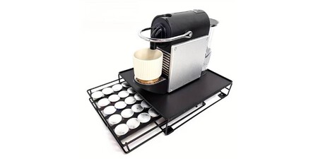 Soporte para cafetera de cápsulas y organizador de cápsulas de café