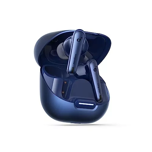 Soundcore de Anker Liberty 4 NC Auriculares Inalambricos Bluetooth, 98,5% Reducción del Ruido, Cancelación Ruido Adaptable a oídos y Entorno, Hi-Res Audio, 50 Horas, Carga inalámbrica, Bluetooth 5.3