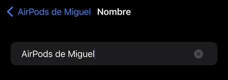 airpodsがiPhoneの名前を変更