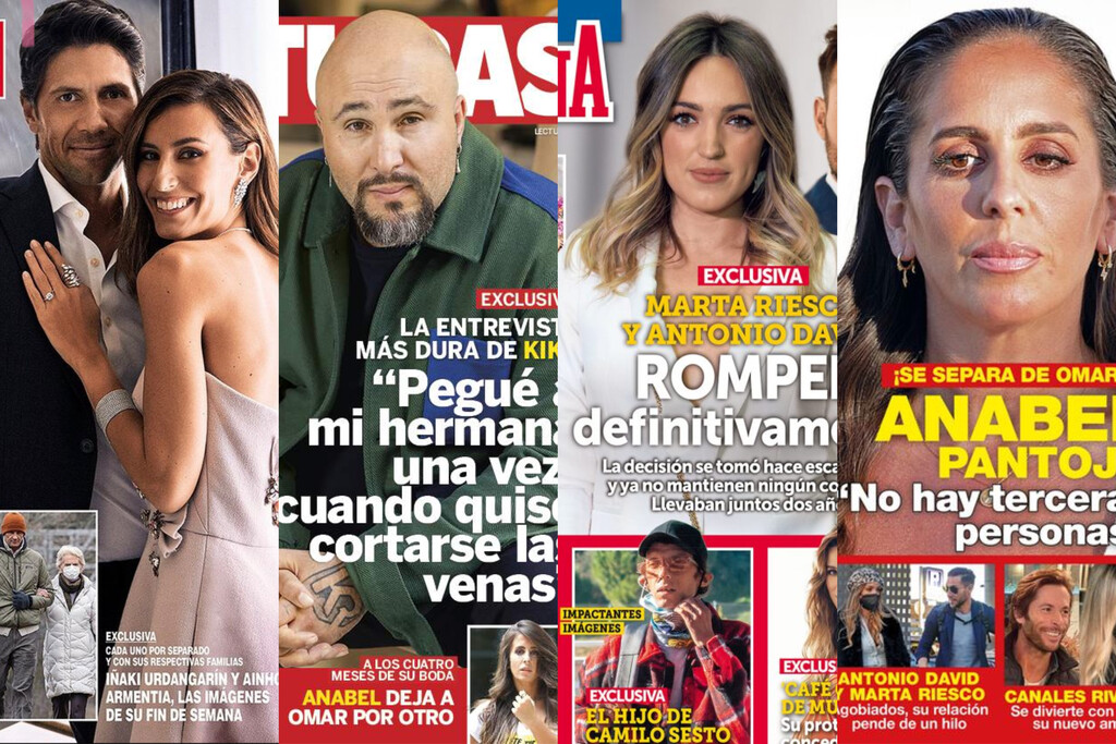 El bofetón de Kiko Rivera a su hermana Isa, la verdad sobre el divorcio de Anabel y la ruptura definitiva de Marta Riesco y Antonio David: estas son las portadas del miércoles 2 de febrero
