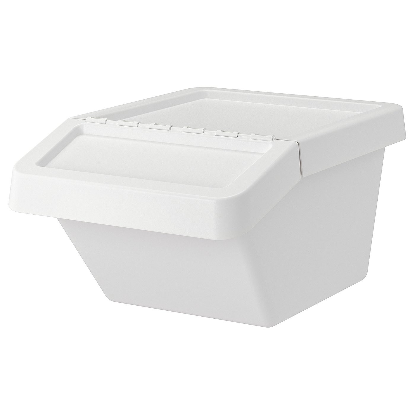 
SORTERA
Cubo de basura con tapa, blanco, 37 l