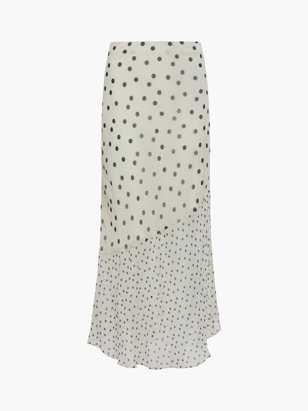 Valeria Emina Chiffon Polka Dot Skirt Gbp69