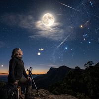Chuva de meteoros do Cometa Halley ilumina o céu de outubro: veja como observar o fenômeno, a 'Lua do Caçador' e o encontro de planetas 