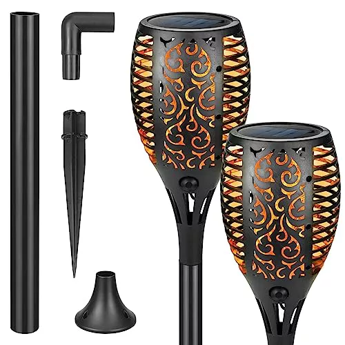 CECOMBINE Lot de 2 lámparas solares para jardín - 33 LED